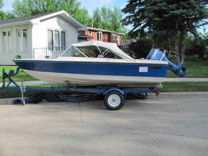 $2,295 15' Silverline Boat - tarp, roof, trailer and motor