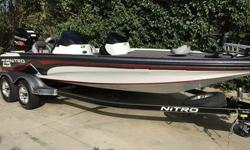 2014 Nitro Z9 21 FT 250 Mercury Pro XS Boat performs and fishes extremely well gelcoat hull and interior is in pristine condition only 18 documented hours still under factory warranty jack plate Mercury Marine prop 36 volt MinnKota 101 fortrex is a beast