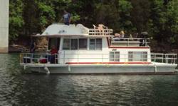 1973 Gibson Houseboat. I have a 225 rebuilt motor that is in working condition, however it needs to be installed. It is a Crystler 225 inboard. Extra drive unit included in price. New marine batteries. "V" bottom fiberglass boat. Additional top deck