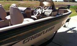 2002 Crestliner Fish Hawk 1850 -Johnson 115, EZ Loader trailer, Lowrance X-49, lots of storage, large front and rear live well, 3 seats with capacity for 5 plus rear deck. All new interior, very low usage on boat, new battery. Runs 50mph. Reasonable