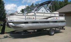 2004 Tracker Fishing Barge 21 Signature Series Pontoon. 2004 Mercury 50 HP 2-stroke outboard engine. 2004 Trailstar Trailer. This boat is ready to go. Carpet and seats are immaculate, with with no stains,tears or rot. This 21 ft pontoon has a built in 30