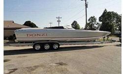 2005 Donzi 38 ZRC This boat is equiped with Twin 525 EFI Mercury's dinode at 580 HORSEPOWER each. You will also recieve a tonneau cover and cockpit cover with this boat. This boat has always been stored out of water and is in amazing condition. Please