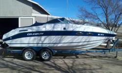 22 ft. Celebrity Cuddy cabin, newer mercruiser 350 5.7 L motor, new uposltery, new carpet, new speakers, $2000 stero system. This boat is in excellent condition. Great for entertaining or just relaxing. Comes with trailer, bikini sun top and full rear