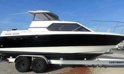 If you're looking for versatility in a cruiser, this is it! With a stable, eight and a half foot beam and roomy interior it's a great family boat. And, with it's long-range cruise capability, you can explore a new destination every weekend. She includes