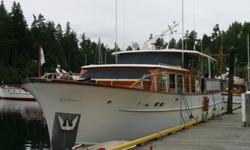 Designed and built by renowned shipwright, Henry C. Grebe, the wonderful 55-foot classic motor yacht, was first launched from his Chicago shipyard in 1964. Grebe, father and son, are regarded as one of the premier builders of wooden motor yachts - all