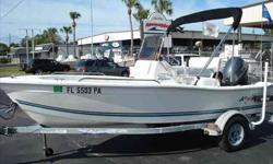 2010 Key Largo 160 CENTER CONSOLE This 2010 Key Largo 16CC is like new. It has under 40 hours and was garage kept. It comes with a Fish Finder, Bimini Top, swing tongue trailer and is pre-wired for a trolling motor.
For more information please call