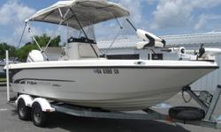 2002 Fish Hawk 200 Bay Fisher Center Console powered by a 2002 Johnson 150 hp outboard engine. Options include