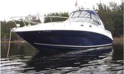 2005 Sea Ray 320 Sundancer This cruiser sports an incredible amount of cabin storage and a big cockpit for entertaining . There is a clever aft-facing transom seat, upgraded stereo system, cockpit barbecue and flatscreen TV,s. The under water lights and