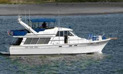 Bayliner 4550 Motoryacht
$149,500
1986 Bayliner 4550 Motoryacht - In 1st Class Condition!
This classic yacht has been well cared for and kept in a boathouse on the Columbia River in Portland, Oregon. The Bayliner 4550 has three separate levels of living