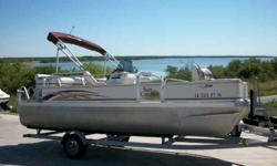 Nice and Clean 20 ft Fish And Cruise 2008 model Pontoon by G3 and Powered by a Yamaha 90 hp Four Stroke outboard that checks Fine. Rear Entry with boarding ladder, Live Well, CD Stereo, Bimini Top, Table, Console Rod Holders, Fwd bow Rod Holders, Wire for