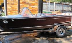 1963 16' Century Resorter mahogany hull, inboard powered by Ford Interceptor with Carter side draft carburetors. Includes a Magnum trailer. This is an all original, unmolested boat with 7/10 of an hour on the engine. Bought from the original owner family.