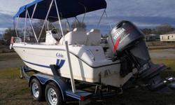 One owner boat that has had a lot of TLC Comes with boat cover which covers the motor, too. Has a custom made "extended" bimni top and mesh side panels that can be zippered in. 150 HP Yamaha Motor - 2 Stroke Hydraulic Steering All seating is cushioned.