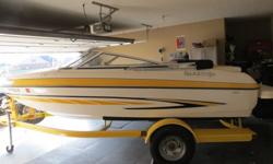 18.5ft open bow ski boat with swim platform.V6 190hp mercruiser motor. Low hours. Winterized yearly. Snap-in carpet, bimini-top & bucket seats that rotate and move forward. The helm is laid out with easy to see gauges. An AM/FM CD radio is mounted with