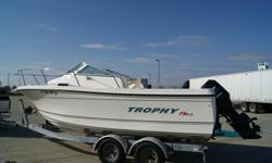 2004 Trophy Pro 2002 Walkaround
Powered by a 2004 Mercury Optimax 125EXLPTO 125hp outboard.
Freshwater (lake) use only, around 100 hours, excellent condition, ready to launch.
View detailed photos