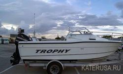 Selling 2007 Trophy 1802 Walkaround Sport Fishing Cabin Boat with Mercury Optimax 115hpThe boat is virtually new with only 8 hours on the meterBimini, enclosure, fishfinder, VHF radio, all cushions, original books, original aluminum trailer included. Call