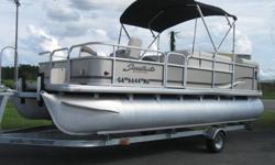 2012 Sweetwater by Godfrey 206F Pontoon Boat. This pontoon is powered by a 2012 Yamaha 50 hp fourstroke engine with 20.8 hours and includes an extended transferable warranty! She is set up for fishing or cruising and features