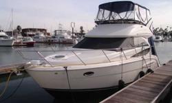 2008 Meridian 341 SEDAN BRIDGE Roomy sport sedan with rakish lines couplestasteful accommodations with spirited performance. Expansive salon with panoramic windows, port and starboard lounge seatingis wide open to large galley with cherrywood