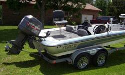 21 foot Tournament Edition 70+mph 2001 Sprint Bass Boat and Trailer with 1999 200hp Johnson Motor Lowrance electronics Motorguide 12/24 volt Brute 767 with 67lbs thrust - POWERFULL 200 hp Johnson Motor - carbureted, even compression on all cylinders,