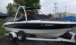 Like new 08 19ft bowrider with TOWER!!! Black n White, awesome shape, has swim platform, great family boat that you can use for everything....