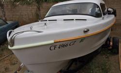 Boat is ready. 16ft. Its perfect for lakes and ocean. Glasspar is well known for early fiberglass boats. This one is a true classic. 1957. Engine is a 1965 60 hp Evinrude SportsFour with Electric Start and Tuned. Trailer and lots of goodies included.