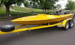 1978 Jetster 19ft jet boat. Is in good condition considering its age. Has Chevy 454 with Holley supercharger and a Golden Eagle jet. Motor and jet work well just don't have time to use the boat. Has tandem axle trailer and Bassett chrome headers. Seats 4