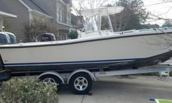 1978 Mako 21' CC "Just Completely Serviced", 2003 Twin Yamaha 115hp 4 Stroke Engines (731 hours),Tandem Axle Aluminum Trailer Included. *JUST REDUCED from $16,500. This boat is solid with zero soft spots. The hull has also been repainted professionally.