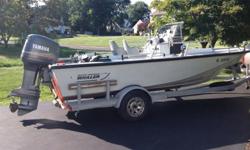 Nice heavy duty Boston Whaler 18' Guardian Commercial hull with thicker fiberglass layup and heavy duty running gearBoat was purchased from State Park Service and used strictly in freshwater Hull is in good condition but does have spider cracks in the