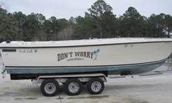 This 27 Tournament is in solid condition. The seller simply doesn't have the time to follow through with this project. It was slated to be powered with Twin 225 Yamaha's to add to a charter fleet. In addition to the video, we have added pictures of the