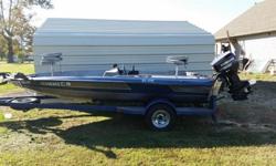 17'6" This is a pretty nice boat for its age. paint is good, just needs a good cleaning. 115 Evinrude intruder outboard w/jack plate. Two fish finders one is new hummingbird with gps. Minn Kota Edge 45lb thrust foot controlled trolling motor. 3 batteries
