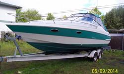 1992 Chris Craft 25.8 Concept cabin cruiser with a 5.8L. OMC Cobra. Has new bottom paint. Two new die hard marine batteries. Fish finder,GPS,VHF and CB. Has full head,electric fridge,TV,sink ect. With a $3k diesel heater. Has a custom canvas camper top.