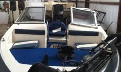 The engine is a 150HP Mercury 2.5L XR6 and purrs like a Cadillac. It has all the original components and interior since the day it was bought and is in great condition. Boat has been kept covered and out of weather throughout its lifetime. Comes with all