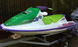 LEAVE PHONE NUMBER IN EMAIL IF INTERESTED!! 1995 Seadoo GTX 3 seater. This is a sharp looking ski, Like new in and out, I believe this ski was covered most of the time, Fresh hydroturf seat covers. New matching grips. New battery/fuel filter and pump oil