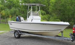 The T-Top was built new for the boat 6 months ago and has LED console lights and fishing area lights. The gauges on the boat work but the water pressure gauge broke. The boat has a nice marine pioneer marine stereo and the batteries are brand new. The