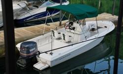 Really clean, FRESH WATER ONLY, 1999 Sailfish 198 center console fishing boat for sale. The boat just came in on trade and hasn't even been washed yet. It comes with everything you see in all the pics below and a matching trailer too!! The motor has been