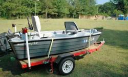 Nice 2006 10.2 Basshound 2 man boat
38# Minn Kota with Interstate Marine Battery
Live Well, Nav lights and more
fishes single or 2 up great
Trailer can be used as utility trailer with runners removed
$1000.00
