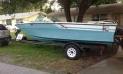 19 ft ski boat 350 engine needs starter and battery. Comes with trailer. 1100 obo