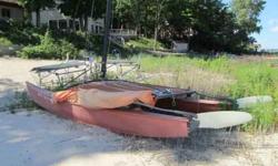 Ready to sail! Older 16' Hobie in great condition with all rigging. Fiberglass is in nice shape with no soft spots. Comes with an extra mat. Sorry, no trailer. Located on West Grand Traverse Bay about 5 miles from Traverse City.