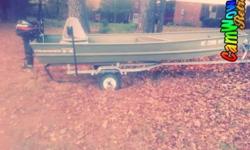 I have a 14 feet tracker john boat, green. It has been put on the river maybe 10 times in the past three years. It has a mercury gas motor on the back that needs a tune up. It comes with a nice aluminum trailer. $1200 Firm. Call 919-820-3658 at anytime or
