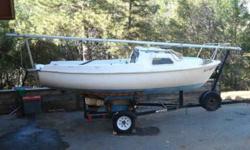 Great little boat ready for Tahoe or anywhere else. Hull, Sails and rigging in great shape as is the trailer. Can't go qrong for the price. Located just off hwy 50 for easy access.