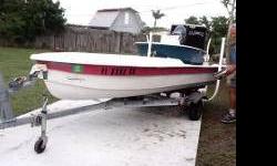14' wellcraft fiberglass boat with 15hp Johnson FreshWater motor
comes with trailer
runs well in good condition
call 941-726-3341