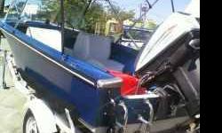 Great running boat for sale. Lots of fun for family. Comes with trailer and lots of life vests.The seats fold out into benches and open up for storage. Also comes with new fish finder. 40 horsepower evinrude the motor is 1961. Pink slip in hand. If