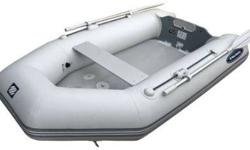 SB5 West Marine by Zodiac inflatable Boat Foldup inflatable boat with comosite floors, oars, oarstraps, inflating pump, trim tabs, storage case, and water pump.
Includes leak repair kit, owner's manual, registration plates, shorelines, and strap handles.