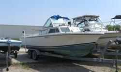 1972 Stamas V-24 Clearwater Offshore Cuddy Cabin Boatcomes with a Gen II Alpha Mercruiser 5.7L I/O engine package. (this is a mid 90s model) AS FAR AS WE KNOW the engine needs a starter, the lower unit needs to be resealed, it also needs a helm, we have