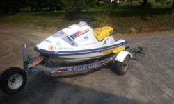 for sale a 1997 yamaha wave raider 700 jetski 2 seater comes with a load rite trailer both titles in hand just replaced the impeller and installed new spark plugs looking to sell it 1600.00 registered till 2014 river or lake ready bought a boat and no