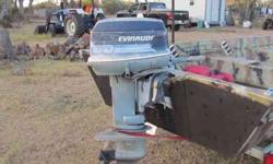 new transom with reinforced plate has trailer like new tires on trailer L.E.D lamps new carpet on rails has lamps for fishing at night one new roller has a 35hp evinrude new water pump new fuel pump and fuel lines new spark plugs and spark plug wire new