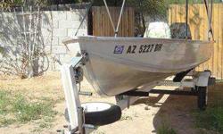 I have a very nice 2004 Smoker Craft 14' Aluminum deep V boat, 2 new bass seats, extra deep and width , heavy gauge, can hold 4 persons, come with 2001 Shoreliner trailer, all tires are like new, also has new wiring for trailer lights, it has Bimini top