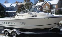 excellent condition ,have service receipts,turn key, sea ready,very sought after 22FT ,2000 Bayliner trophy model 2052 offshore sport fishing boat,powerful gas sipping 190 hp 4.3 v-6 motor, alpha one stern drive, new battery, fishfinder, (bimini top ,