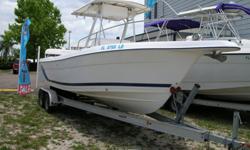 26 ft 2000 Cobia 264 Center Console? Year: 2000? Price: $ 19,900? Location: Ruskin, FL, USA? Hull Material: Fiberglass? Fuel Type: Gas/Petrol? Condition: UsedDescription WOW, RARE COBIA 264 CENTER CONSOLE WITH YAMAHA OX66 TWO STROKE 250HP OUTBOARD. LARGE