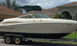 ///2000/2005 Maxum 2400 Bowrider 05 Mercruiser magnum 350 mpi 300hp fuel injected, under 300 hrs. New shifter and cables, also recently serviced, new oil, filter, spark plugs, water pump and gear oil. She ready for the waterbimini top, full cover, new