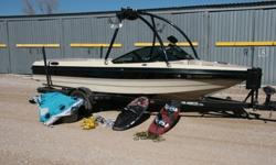 Hurry - great price on a 2000 MB Sports 190 Plus Wakeboard boat. The 190 Plus is a Bowrider with a 350 / 300 hp PCM Direct Drive. This was a top-rated ski/wakeboard boat when it came out. I've owned the boat for two years and have only had it on Lake